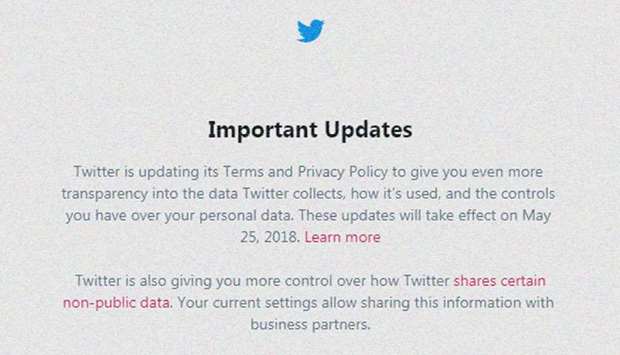 Twitter said it is expanding and revising the privacy policy content to make some legalistic or technical language as clear as possible.