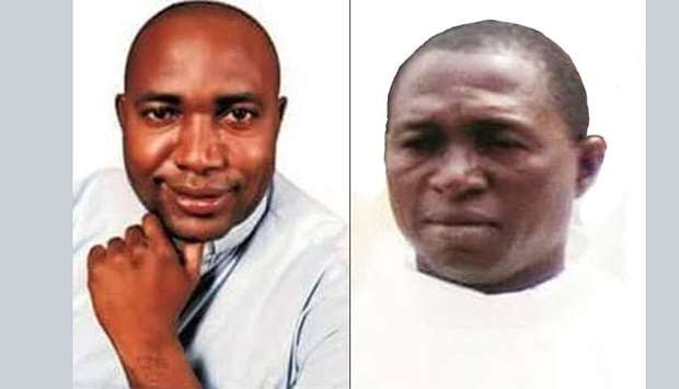 Priests killed in the attack: Joseph Gor (L) and Felix Tyolaha