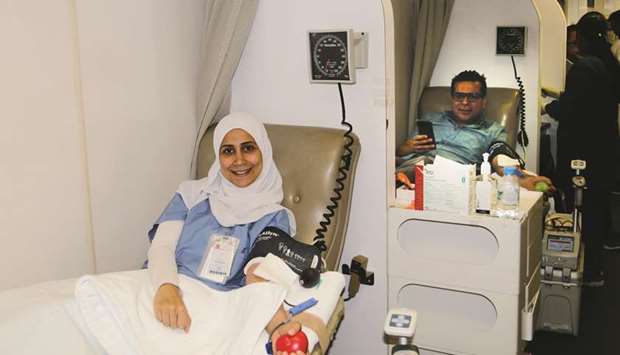 Al Ahli Hospital promotes benefits of blood donation.