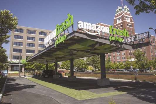 An AmazonFresh Pickup location in Seattle, Washington. Amazon has embarked on an ambitious, top-secret plan to build a domestic robot, according to people familiar with the plans. They speculate that the u2018Vestau2019 robot could be a sort of mobile Alexa, accompanying customers in parts of their home where they donu2019t have Echo devices.