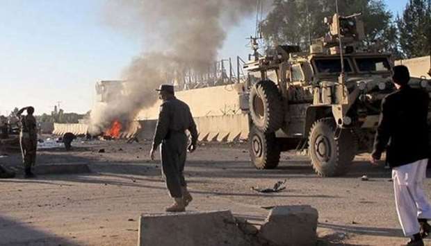 Suicide car bombing near a security facility in Afghanistan