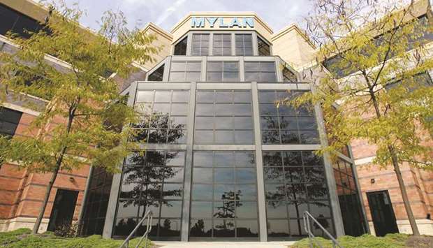 The Mylan Laboratories headquarters in Canonsburg, Pennsylvania. The office was raided by the FBI in the fall of 2016, while CEO Heather Bresch was in Washington to testify before Congress on drug prices, a source says.