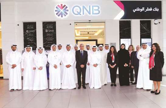 Al-Kuwari and other senior executives after the QNB Group strategy conference in Kuwait.