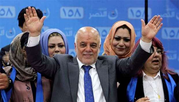 Iraqi Prime Minister Haider al-Abadi, seen during an election campaign in Kirkuk, declared victory over the Islamic State in December.