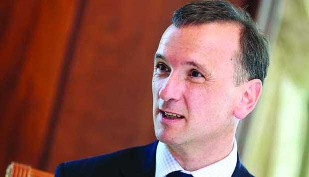 Alun Cairns, secretary of state for Wales at the UK government in an interview with Gulf Times in Doha. PICTURE: Jayan Orma