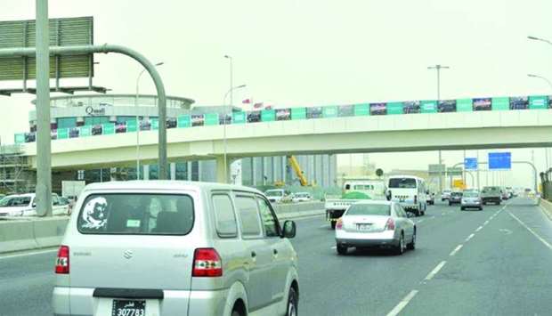 The new bridge connecting Al Itihad Street in Al Gharrafa area and Saqr Street in Madinat Khalifa North, built across Shamal Expressway.
