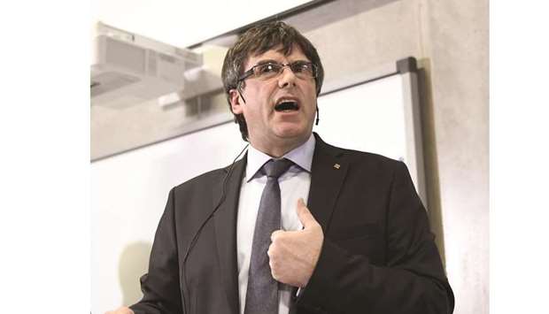 Puigdemont: arrested on March 25 as he was travelling from Finland back to Belgium.
