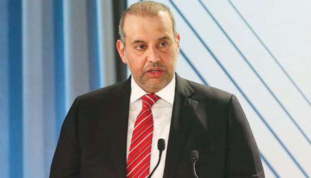 HE Sheikh Ahmed delivering the opening address at the Qatar-US Economic Forum in Miami on Wednesday.