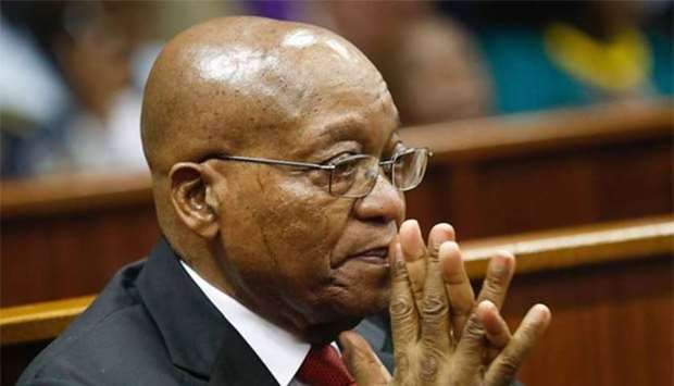 Former South African president Jacob Zuma appears at the KwaZulu-Natal High Court in Durban on Friday.