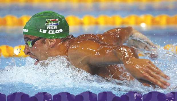 Chad Le Clos of South Africa in action during the menu2019s 200m Butterfly final at the Commonwealth Games in Gold Coast, Australia, yesterday. (Reuters)