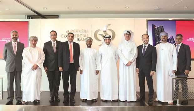 Senior Commercial Bank and NBO executives at the roadshow at the Commercial Bank Plaza in Doha recently.