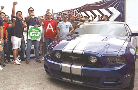 Presidential Communications Secretary Martin Andanar joins Mustang owners who are backing Special Assistant to the President Christopher u201cBongu201d Go to run for the Senate.