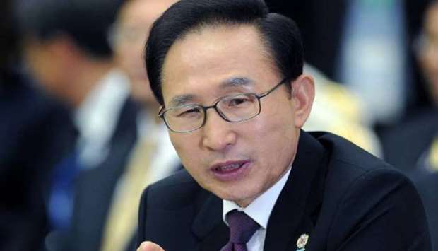 Former South Korean president Lee Myung-bak