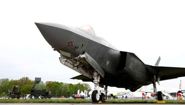 A Lockheed Martin F-35 aircraft is seen at the ILA Air Show in Berlin, Germany, April 25, 2018