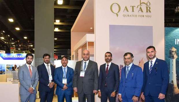 The Qatari delegation at the Seatrade Cruise Global Expo and Conference, in Miami.rnrn