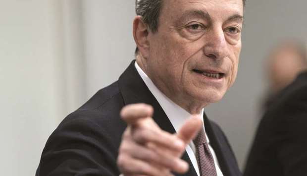 Mario Draghi speaks at a press conference at the spring meetings of the IMF and World Bank in Washington, D.C. on Saturday. The ECB president said he was u201ccertainly worried about central bank independenceu201d and especially u201cin the most important jurisdiction in the world.u201d