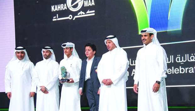 Some of the winners with HE the Prime Minister and Interior Minister Sheikh Abdullah bin Nasser bin Khalifa al-Thani and other dignitaries.