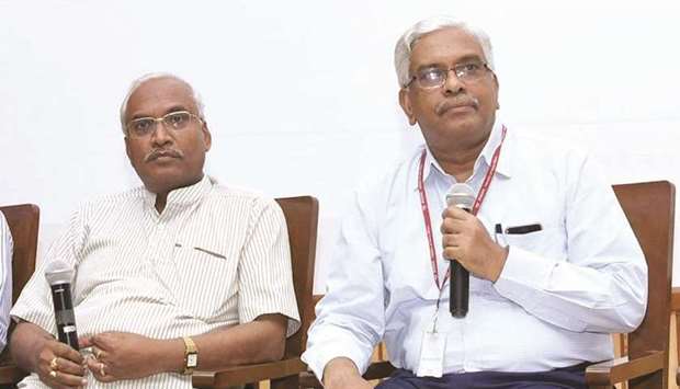 Ministry of Earth Sciences Secretary M Rajeevan (right) and Indian Meteorological Department (IMD) director general K J Ramesh address a press conference in New Delhi yesterday.