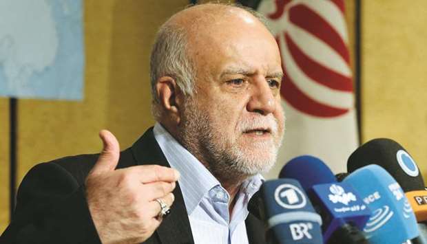 Iranian Oil Minister Bijan Namdar Zanganeh speaks during a press conference in the capital Tehran (file). US President Donald Trump eventually aims to halt Iranian oil exports, choking off Tehranu2019s main source of revenue.