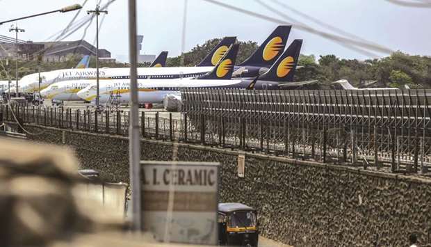 Jet Airways aircraft parked at Chhatrapati Shivaji Maharaj International Airport in Mumbai (file). The crisis at Jet Airways that risks 23,000 jobs, has come at an exceptionally sensitive time for Prime Minister Narendra Modi whou2019s seeking re-election in the ongoing national elections, amid concerns on rising unemployment.