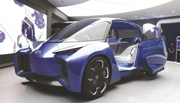 A Toyota Rhombus autonomous vehicle concept presented at the Shanghai Auto Show. Global automakers are positioning for a brave new world of on-demand transport that will require a car of the future u2014 hyper-connected, autonomous, and shared u2014 and China may become the conceptu2019s laboratory.