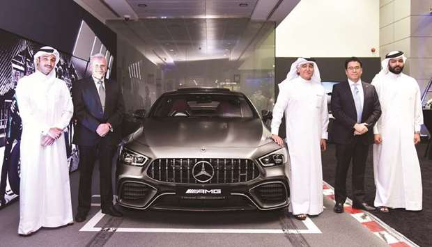 Dignitaries and officials at the private viewing for the new Mercedes-AMG GT 4-Door Coupe.