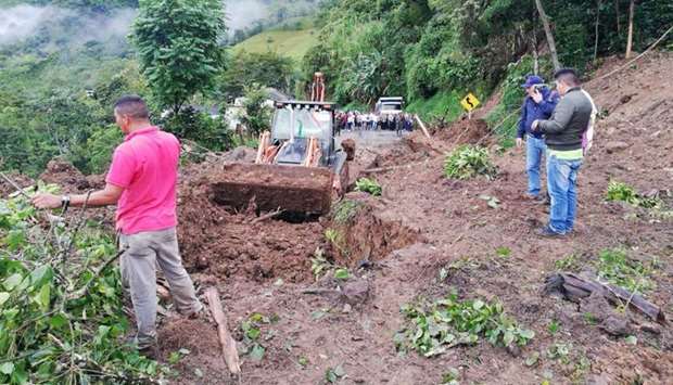 Rescue operations go on after the landslide