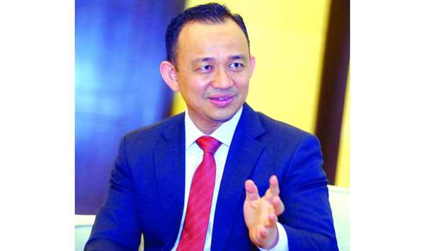 Malaysiau2019s Education Minister Dr Maszlee bin Malik speaks to the media in Doha. PICTURE: Jayan Orma.
