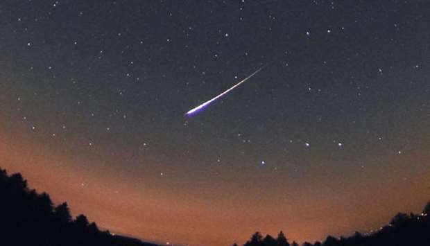 A meteor shower. File picture