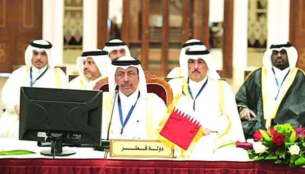 HE the Director of Public Security, Staff Major General Saad bin Jassim al-Khulaifi chairing the Qatari delegation in Muscat.