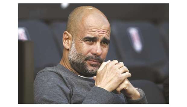 Manchester Cityu2019s Spanish manager Pep Guardiola. (AFP)