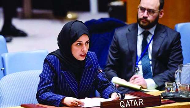 HE the Permanent Representative of Qatar to the United Nations, Sheikha Alya Ahmed bin Saif al-Thani