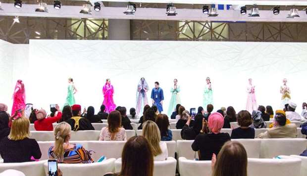 The Heya opening showcased haute couture modest fashion from 11 different countries, including Qatar, Kuwait, Lebanon, Oman, England, Sri Lanka, China, Morocco, Turkey, Belgium, and India