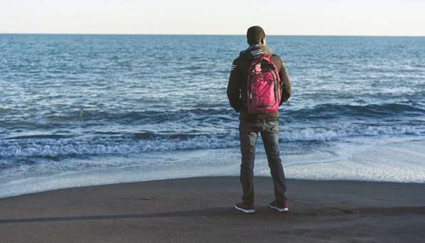An asylum seeker on the coast of Spain.