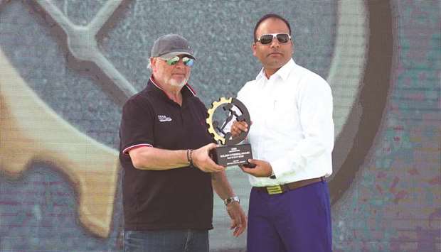 Officials with the award.