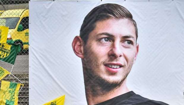 Portrait of Argentinian forward Emiliano Sala at the Beaujoire stadium in Nantes