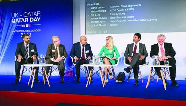 Al-Jaida speaks during the panel discussions at Qatar Day in London.