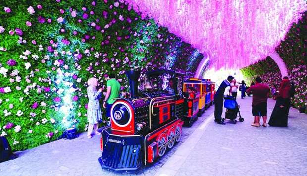 Medina Centrale's flower tunnel serves as the main attraction at the festival. PICTURES: Ram Chandrn