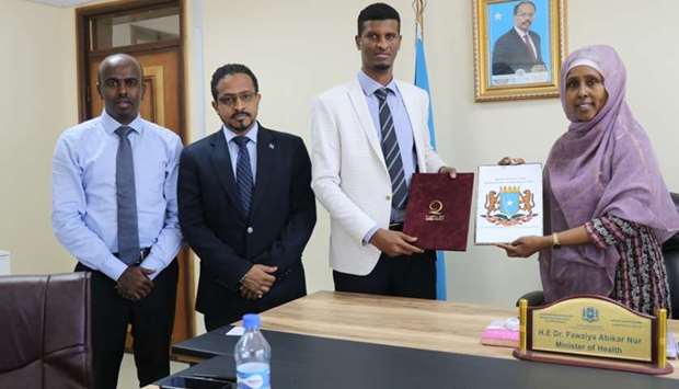 The agreement was signed by Dr Fawziya Abikar, Minister of Health and Social Care, and Abdul Nour Haj Ali, director of the QC office in Somalia, in the presence of other officials.