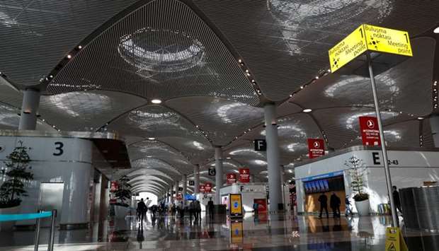 Departure terminal of the Istanbul International Airport is seen in Istanbul.