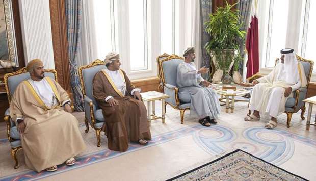 Amir Meets Oman's Consultative Council Presidentrnrn