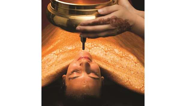 AYURVEDIC: Shirodhara, is an Ayurvedic treatment where warm herbal oils are poured gently over the forehead. This treatment is effective for blood circulation to the brain, improving memory, hair and scalp and encouraging sound sleep.