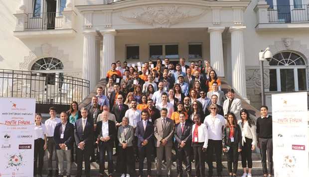 A group picture of the International Youth Conference for Peace and Development participants.