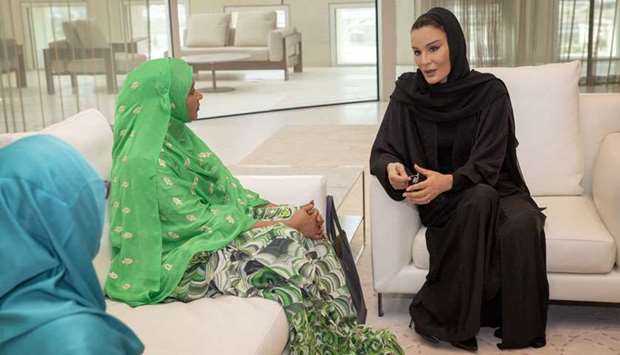 Sheikha Moza meets Ethiopian Speaker