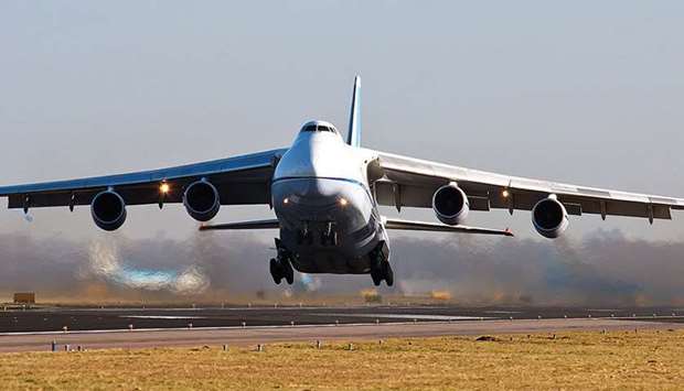An Antonov-124 with medical masks and medical equipment on board left for the US overnight