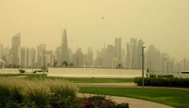 Dusty weather hits Doha