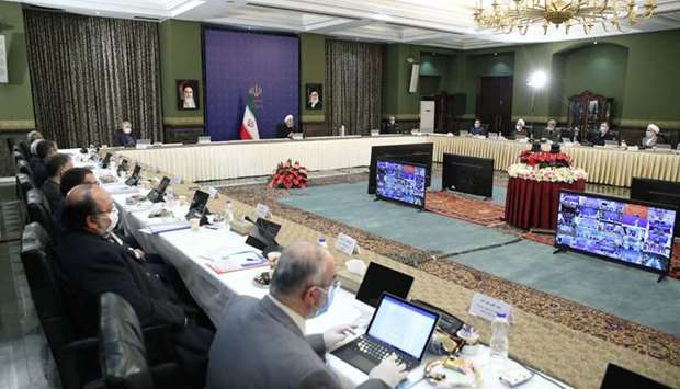 Iranian President Hassan Rouhani chairing a cabinet session in the capital Tehran. AFP/HO/Iranian Presidency