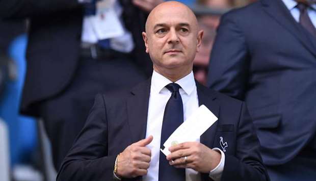 In this April 20, 2019, Tottenham Hotspuru2019s English chairman Daniel Levy attends the English Premier League between Manchester City and Tottenham Hotspur in Manchester, United Kingdom. (AFP)