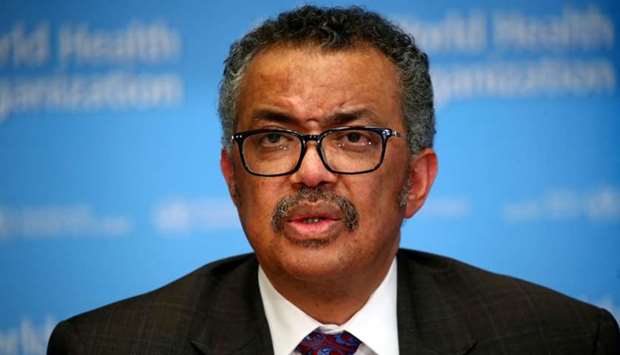 ,The pandemic is still accelerating,, Tedros told the virtual conference