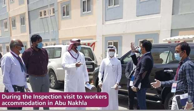 During the Inspection visit to workers accommodation in Abu Nakhla